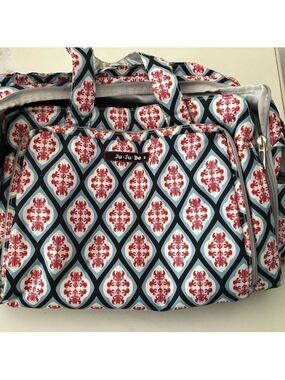 Ju-Ju-Be BFF Dreamy Diamonds Diaper Bag 3 Way Tote Messenger Backpack Like New